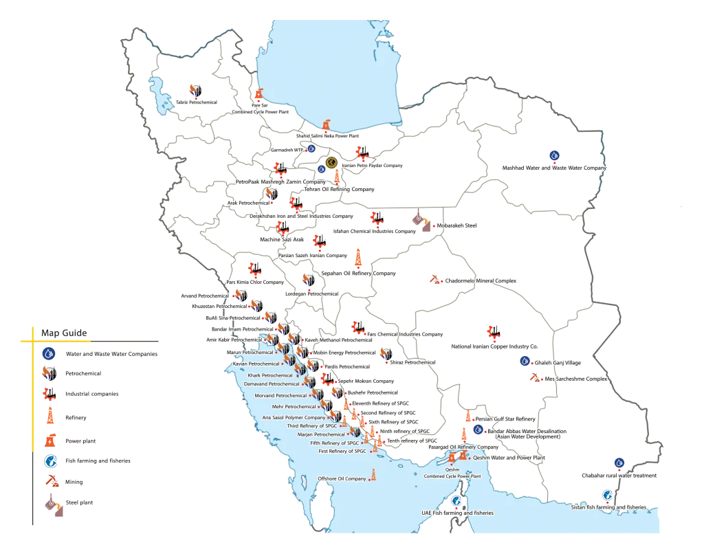 نقشه پروژه های آتیه پردازان شریف